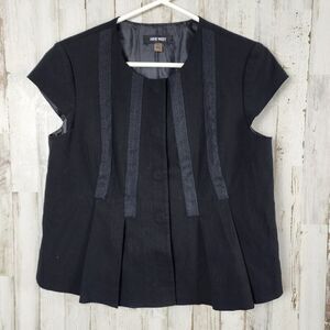 Nine West Short Sleeve Top Black Size 8